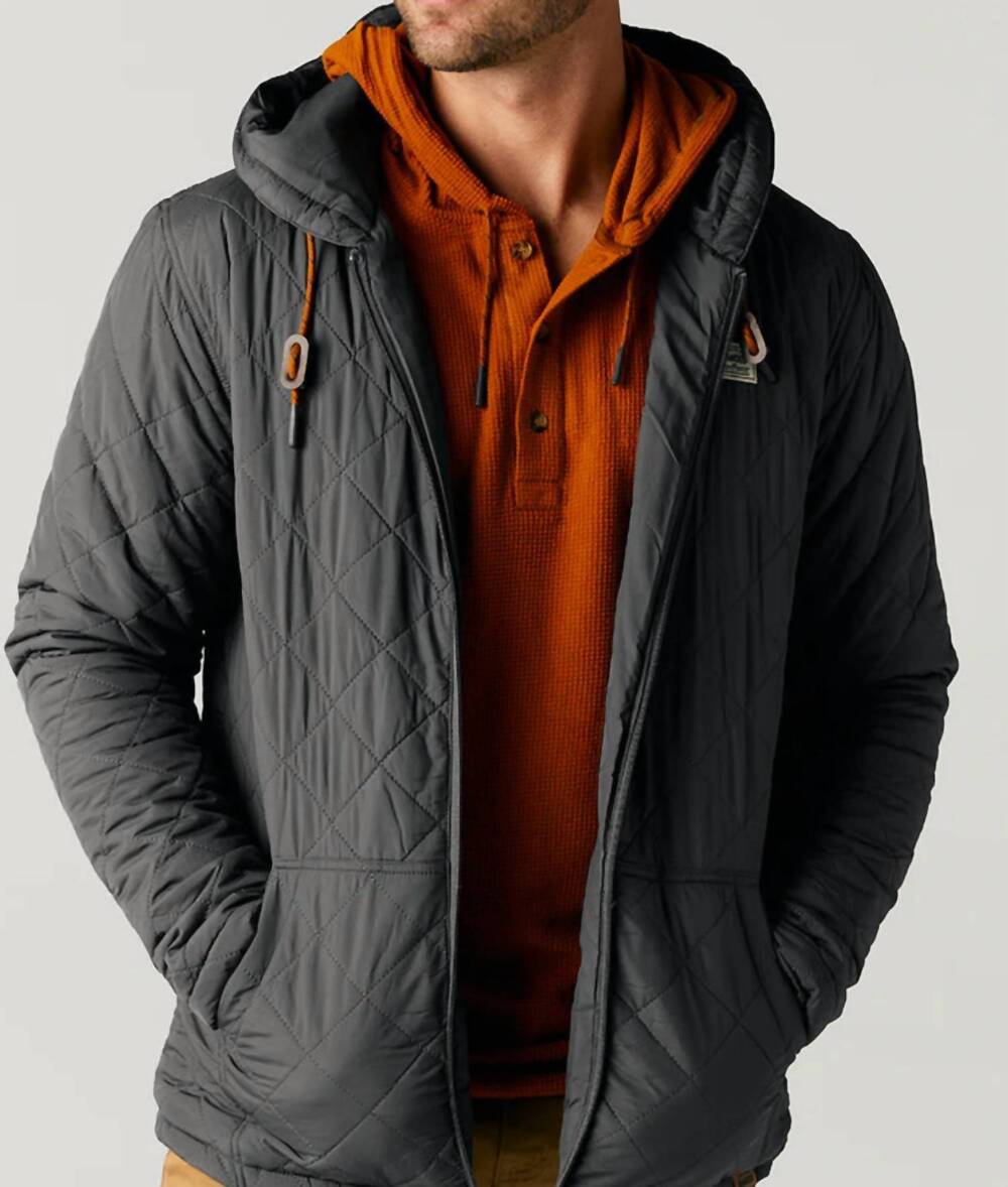 NEW BANDED mountainside full zip quilted jacket in grey